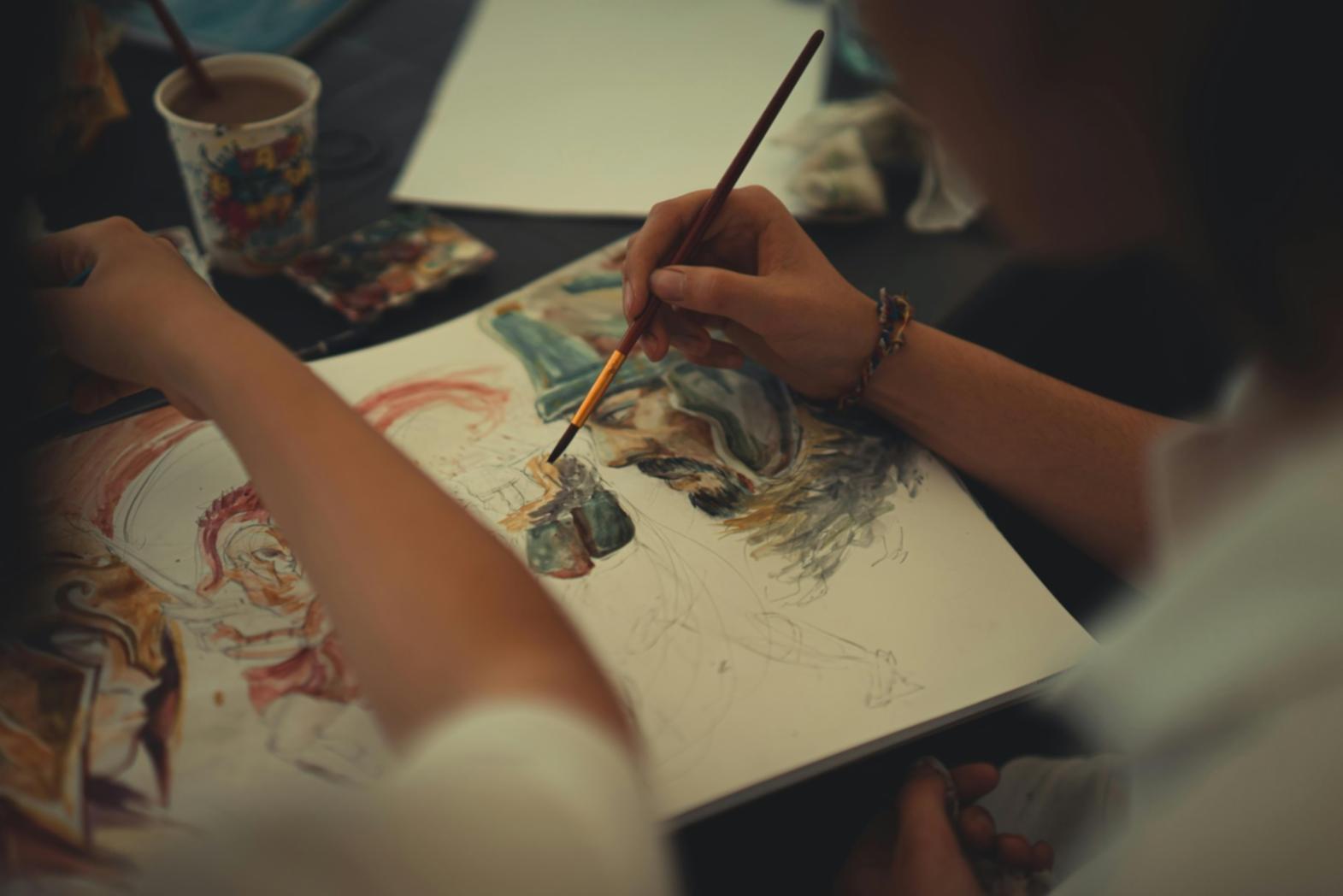 Croquis d'architecture urbaine avec perspective